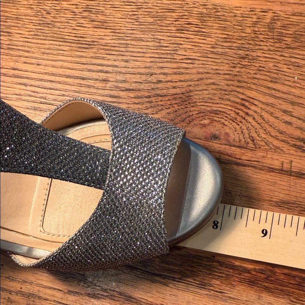 Alex Marie Sparkling Silver Sandals - Picture 5 of 11
